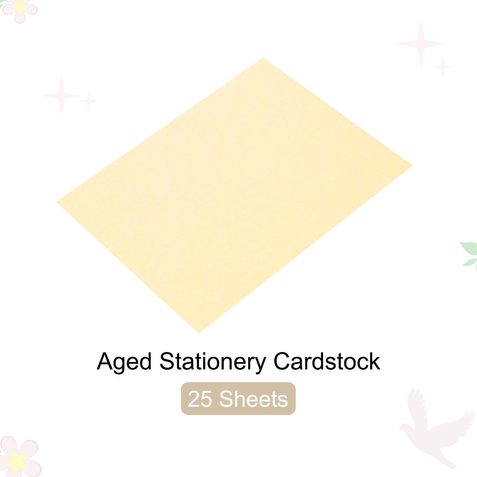 Uxcell Parchment Paper Aged Look Stationery Vintage Paper Sheet for Certificate Invitation Envelope Grey Yellow 8.5 x 11 Inch