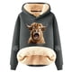 thumbnail image 1 of WILLBEST Sudadera de Mujer Ladies' Cattle Winter Thick Warm Warm Solid Color Color Lamb Hoodie Coat Grande, 1 of 4