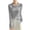 Gray, variant on Women Long Sleeve Ribbed Knit Base Top Crew Neck Flared Sleeve Slim Four Way Stretch Soft Skin Friendly Wrinkle Resistant Office Layering T Shirt Yellow XXL