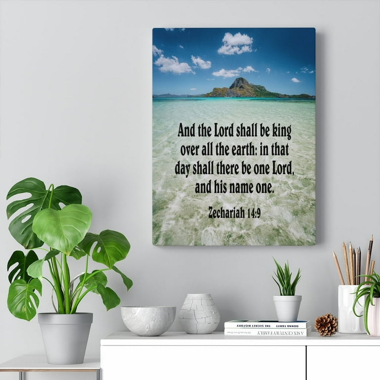 【bible】14点おまとめ Scripture Walls The Lord Shall Be King Zechariah 14:9 Bible