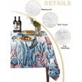 thumbnail image 3 of Turtle Coastal Tablecloth Square Table Cloth 60x60, Waterproof Tablecloth Outdoor Table Cloth, Summer Beach Ocean Shell Jellyfish Starfish Washable Table Cover for Kitchen Dinning Party, 3 of 8
