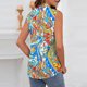 thumbnail image 5 of TaTaai Printed Blouse Lightweight Drape Women's Casual Fashion Lapel Button Sleeveless & Short Sleeve Loose Summer Office Smart-Casual Top Gift, 5 of 6