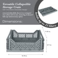 thumbnail image 2 of Simplify 15LT Collapsible Plastic Storage Crate in Grey, 2 of 8