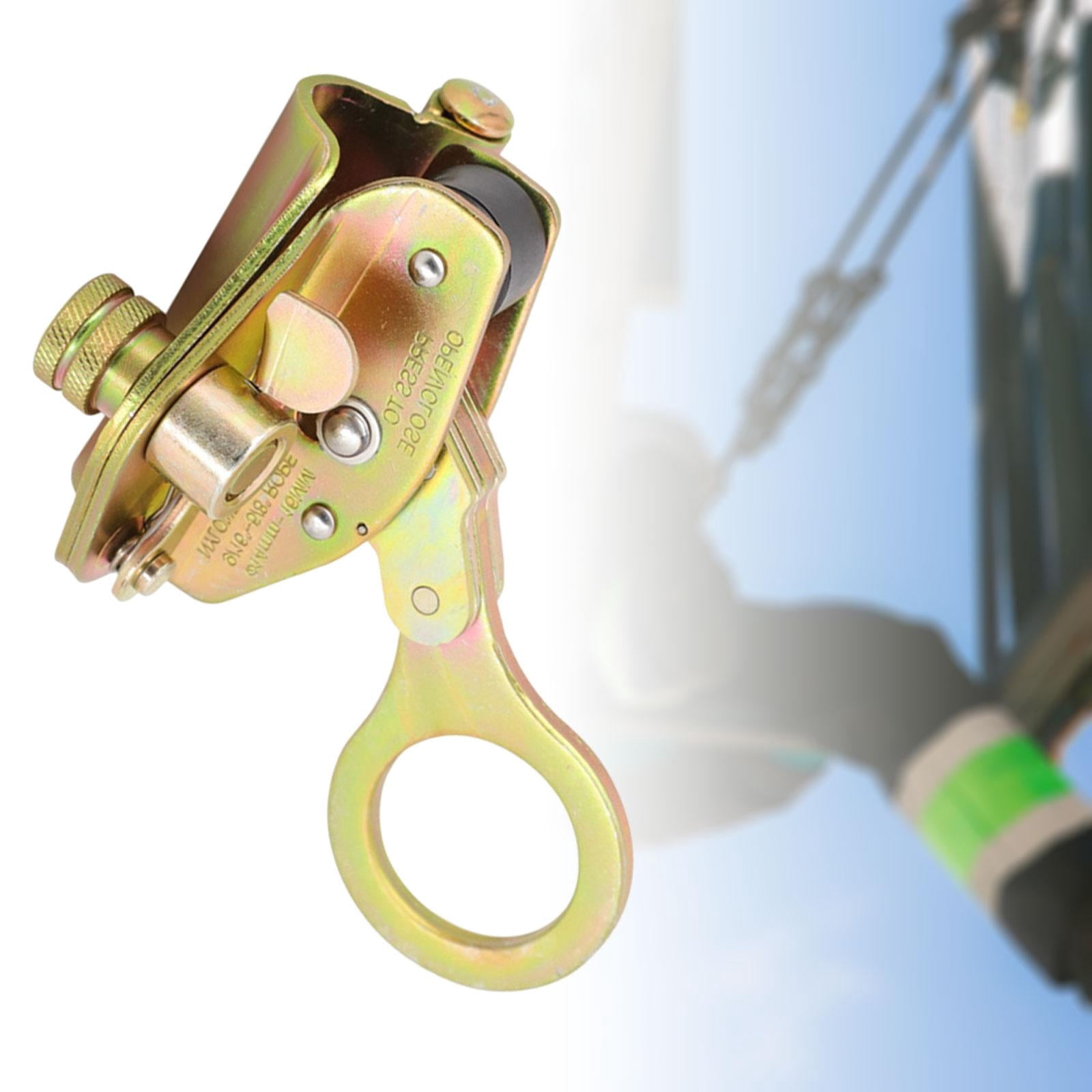 Wswqop Rope Grab Fall Arrester Protection Stopper Sturdy Arrest Ascender Rope Protector Gold Color