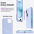 thumbnail image 5 of Compatible with iPhone 15 Plus Case 6.7", Slim Liquid Silicone 3 Layers Full Covered Soft Gel Rubber Cover Protective Phone Case with Anti-Scratch Microfiber Lining-Baby Blue, 5 of 14