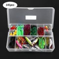 thumbnail image 3 of 141 Uds. Juego de Señuelos de Pesca, cebo blando, Kit de Señuelos de Pesca, colores mezclados artificiales, 3 of 8