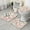 Pugs And Pioneer, variant on Dachshunds Tropical Beach Bathroom Rugs Sets 3 Piece,Toilet Cover Set,Absorbent Non Slip Bathroom Mats Sets with U-Shaped Contour Rug Toilet Rug Set