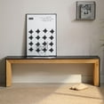 thumbnail image 4 of GZXS 59" Contemporary Wood Bench, 2-Person Dining Room Seat, Bedroom Bed Bench, Entryway Shoe Bench for Living Room, Easy to Assemble, Black+Natural, 4 of 10