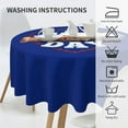 thumbnail image 6 of Happy Fathers Day Tablecloth Round 60 Inch for Fathers Day Decorations, Table Cover Washable Polyester Table Cloth for Kitchen Party Picnic Dining Decor, 6 of 6