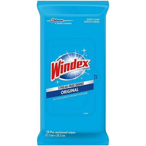 Windex Glass and Multi-Surface Cleaning Wipes - Multi Surface - 28 Count, Pack of 6