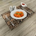 thumbnail image 2 of Ambesonne Rustic Place Mats Set of 4, Medieval Cottage Scene Art, Standard Size, Grey Teal Brown, 2 of 5
