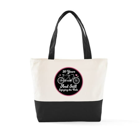 CafePress – 20Th Anniversary – Two Tone 100% Cotton Zipper Tote Bag