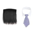 thumbnail image 2 of Pet Wig Ties for Cats Dogs, Funny Hairpiece Bowtie, Adjustable Elastic, Silly Dress Up Accessory, Party Photo Prop, Holiday Costume, Lightweight Breathable Blue, 2 of 6