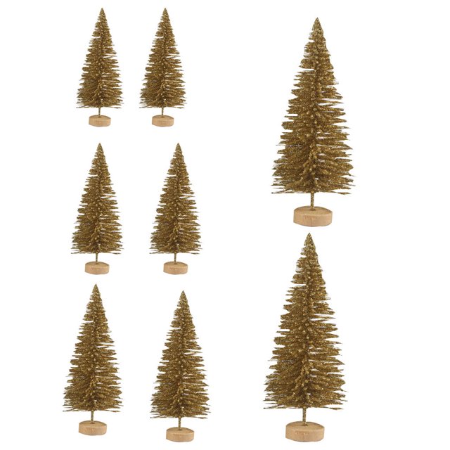 Bearachild 8 Uds árbol de Navidad Mini pino con Base de DIY decoración de para el hogar Type11 NO11 Bearachild HA001627-04