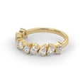 thumbnail image 3 of AFFY IGI Certified Half Eternity 10-Stone Wedding Band Ring, 1.80 Cttw Pear Cut Lab Grown Diamond Rings for Women In 14K Solid Yellow Gold F-G, VS-SI Quality Ring Size-4, 3 of 6
