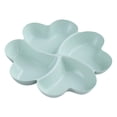 thumbnail image 1 of Plateau de Service pour Collations Plateau de Fruits Secs avec 4 Compartiments, Assiette de Service pour Collations Vert Clair, 1 of 8