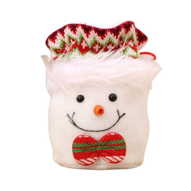 Encantadoras medias navideñas, calcetines de Navidad reutilizables, accesorios para festivales, bonitos cordones, bolsa de dulces atractiva de Kits de decoración para fiestas Muñeco de nieve sweethay HA069617-02