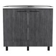 thumbnail image 1 of Pemberly Row Contemporary Utility Sink Cabinet Engineered Wood Smoky Oak, 1 of 5