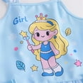 thumbnail image 5 of Trajes de baño para mujer, trajes de baño para mujer y niña, traje de baño de malla con mangas estampadas y bragueta, mono de verano para niños, falda de natación, traje de baño de poliéster para niña, 5 of 5