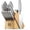 Natural, variant on KnifeSaga Kitchen Knife Set with Block 17 Pcs, Knife Block Set, Japanese High Carbon Stainless Steel Knives Set for Kitchen with Sharpener, Razor Sharp Premium Block Knife
