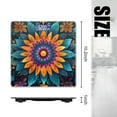 thumbnail image 2 of Digital Bathroom Scale with Large LCD Display,High Capacity Scale 400 lbs High Precision body fat scale-Colorful Paper-Cut Style Mandala Made Of Leaves And Flowers, 2 of 4