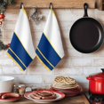 thumbnail image 6 of Modern Navy Blue Gold Kitchen Towels Set of 3, Minimalist Geometric Yellow Striped Absorbent Dish Towels for Kitchen, Microfiber Hand Towel, Quick Drying Tea Towel for Cleaning Decorative Dishcloths, 6 of 7