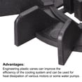 thumbnail image 4 of Uxcell 12 Pala de Ventilador de Motor de Plástico para Disipación de Calor Rueda Redonda 13.5-14mm Diámetro Interior Negra, Paquete de 2, 4 of 5