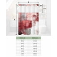 thumbnail image 7 of No Hook Shower Curtains, Red Ombre Standard Bathroom Curtains with Snap in Liner, Retro Farmhouse Abstract Mottled Texture Art Waterproof Washable Fabric Bathroom Shower Curtain Sets, 60" x 72", 7 of 7
