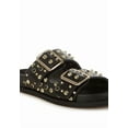 thumbnail image 2 of London Rag Jayata Metallic Stud Embellished Womens Sliders, 2 of 12