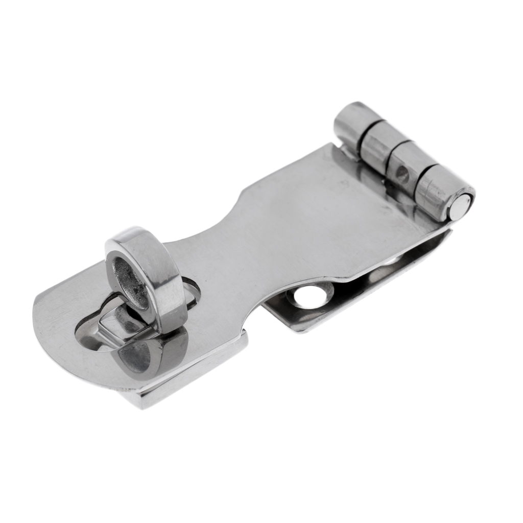 Heavy Duty Door Hasp with Turning Padlock Eye Mount, Stainless Steel ...