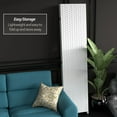 thumbnail image 5 of Red Lantern 7 ft. Tall Woven Fiber Folding Screen - White - 4 Panel, 5 of 6