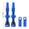 thumbnail image 4 of 1 Par Válvula Presta para Bicicleta Carretera Neumático Sin Cámara Aluminio CNC 44mm () Azul, 4 of 4