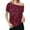 Burgundy, variant on Women's Off-Shoulder Sequin Short Sleeve Top with Relaxed Fit - X Large, Fuschia