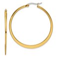 thumbnail image 1 of Stainless Steel Yellow Plated Tapered 43mm Hoop Earrings, 1 of 7