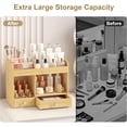 thumbnail image 5 of Large Makeup Organizer with Drawers, Bamboo Countertop Cosmetic Storage for Dresser Vanity Organizer Beauty Desk Skincare Holders Container Make Up Organizing for Lipstick, 5 of 14