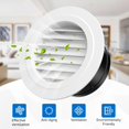 thumbnail image 4 of Cubierta de rejilla de ventilación redonda de 6 pulgadas con malla de pantalla incorporada para ventilación del hogar, baño, oficina, cocina, 1 paquete, ABS, blanco, 4 of 5