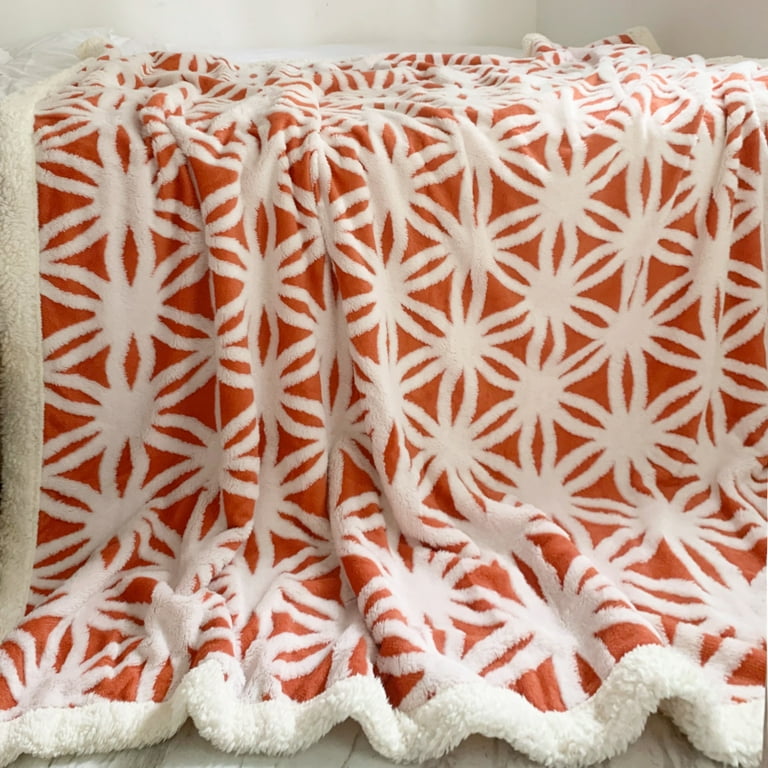 LOMAO Large Super Plush Sherpa Fleece Blanket for Adults Multipurpose Soft Throw for Couch Sofa Bed Coral 51 x63 Walmart