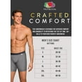 thumbnail image 6 of Fruit of the Loom Men's Crafted Comfort Stretch Boxer Briefs, Regular Leg-Black Heather, Large, 6 of 7