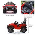 thumbnail image 3 of VOLTZ TOYS 24V Kids Ride On Car, 2 Seater Off-Road Truck with Remote Control, LED Lights, Leather Seats, MP3 Player, Red, 3 of 8