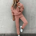 thumbnail image 2 of cfhntfmh Women Jogger Outfit Matching Sweatsuits Long Sleeve Hooded Sweatshirt and Sweatpants 2 Piece Sports Sets Tracksuit Women Clothes, 2 of 6
