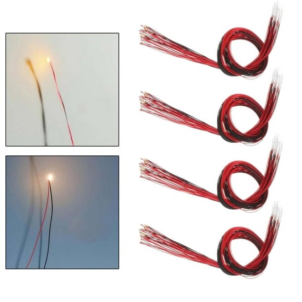 80 piezas de iluminación de 4 , iluminación LED precableada, de iluminación cálido / amarillo / azul / naranja, micro lámpara Hugo Microluces de paisaje