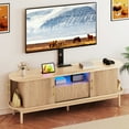 thumbnail image 2 of Craftian 65" TV Stand with Mount for 32-75" TVs, Height Adjustable Fluted Entertainment Center, Oak, 2 of 10