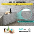 thumbnail image 4 of Waterproof Shower Corner Seat, 22.4x16x20 Inch Tileable Bench, 440lbs Load-Bearing, Leakproof Grey Bathroom Sea, 4 of 11