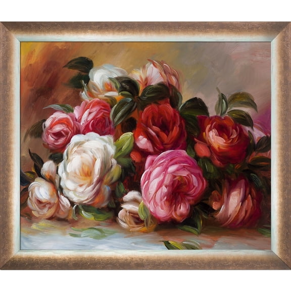 La Pastiche  Pierre-Auguste Renoir 'Discarded Roses' Hand Painted Oil Reproduction