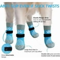thumbnail image 2 of PUPTECK Anti Slip Dog Socks 2 Pairs with Double Grippers for Hardwood Floors, Shoes for Hot/Cold Pavement, Boots & Paws Protectors to Prevent Licking, Traction Booties for Senior Small Large Dogs, 2 of 10