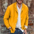 thumbnail image 1 of SAYOO Camisas casuales para hombres, cardigan de manga larga de color sólido con botones sueltos para adultos SAYOO moda, 1 of 1