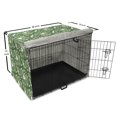 thumbnail image 6 of Jungle Foliage Dog Crate Cover, Demonstration of Beach Setting Tree Leaves Pattern in Cartoon, Easy to Use Pet Kennel Cover Small Dogs Puppies Kittens, 7 Sizes, Fern Green Peacock Green, by Ambesonne, 6 of 6