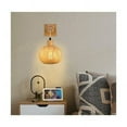 thumbnail image 5 of Aetomce Boho Vintage Rattan Wall Sconce Indoor Light Fixture Bamboo, 5 of 5