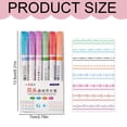 thumbnail image 3 of ZTTD 6 Pcs Surligneur de Courbe pour Prise de Notes, Stylos à Double Pointe avec Différentes Formes de Courbe et Lignes Fines, Ensemble de Stylos de Courbe Colorés pour Fournitures de Bureau, 3 of 9