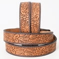 thumbnail image 2 of BE BAR H EQUINE 40 In Floral Hand Tooled Western Genuine Leather Belt Brown, 2 of 5